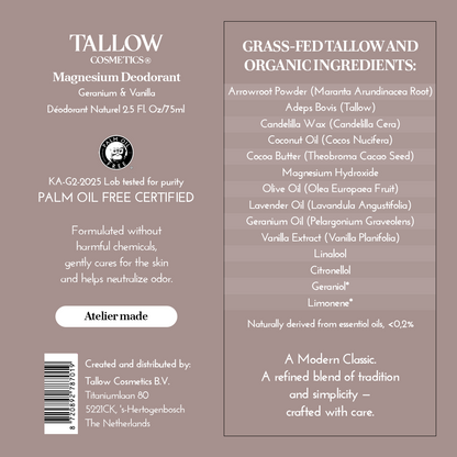 Natural Deodorant - Geranium & Vanilla